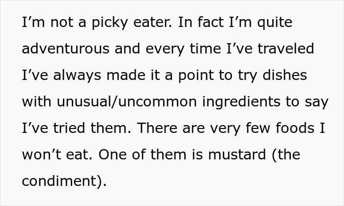 Text describing a man&rsquo;s outburst over wife not liking mustard, revealing deeper relationship issues.