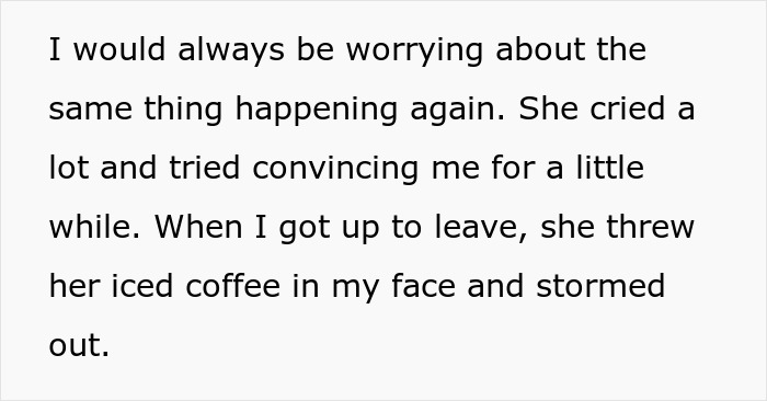 Text excerpt showing a tense moment related to fear and conflict in a wife divorcing husband during cancer situation.