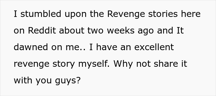 Reddit post: An employee considers sharing their perfect revenge story against a horrible boss.