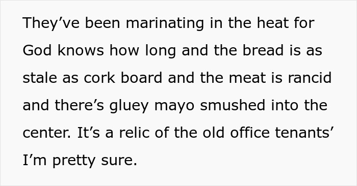 HR Refuses To Get Involved With Lunch Thief Issue Until Man Cleverly Uses HR Person's Food As Bait