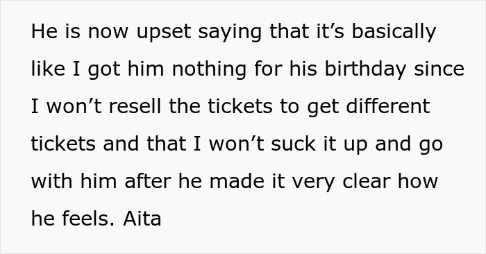 Woman Buys Concert Tickets For BF’s Birthday Because He “Loves Bands”, His Reaction Makes Her Cry