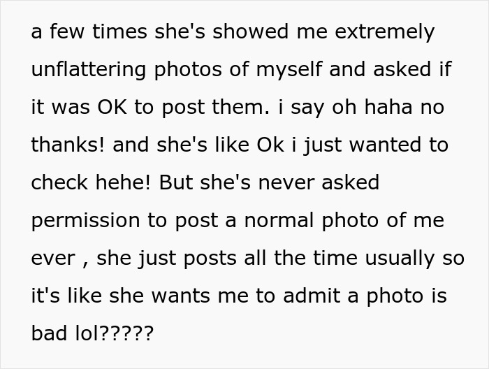 Mulher pede ajuda à Internet para denunciar o “comportamento de menina malvada e desequilibrada” de sua MIL Mulher pede ajuda à Internet para denunciar o “comportamento de menina malvada e desequilibrada” de sua MIL