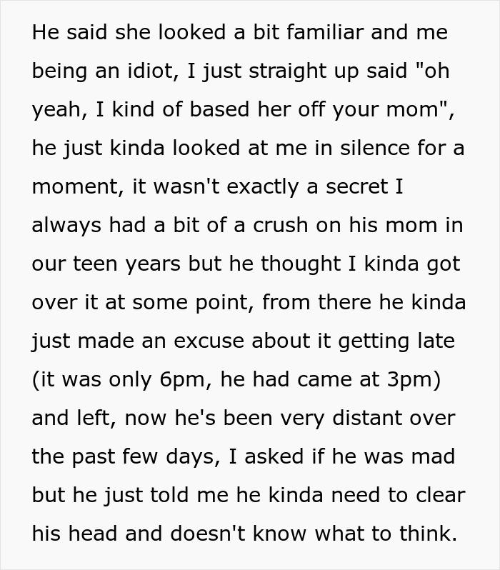 &ldquo;I Always Had A Crush On His Mom&rdquo;: Man Fears Friendship Is Over After Friend Sees His Artwork