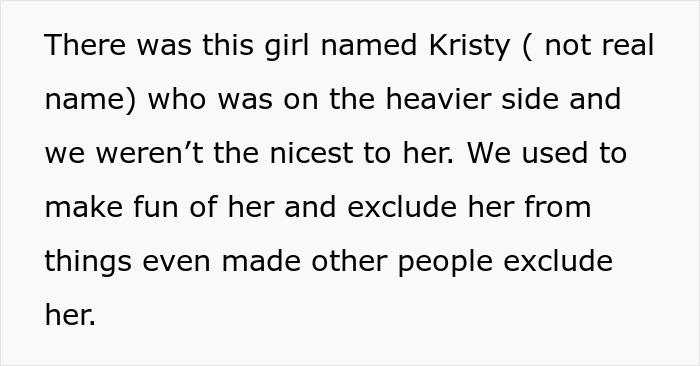 Alt text: Excerpt describing a school bully story involving exclusion and teasing, related to book store manager experience. Alt text: Excerpt describing a school bully story involving exclusion and teasing, related to book store manager experience.