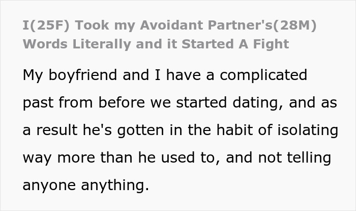 Avoidant BF Keeps Turning Basic Feelings Into Mind Games, Exhausted GF Refuses To Play Along Avoidant BF Keeps Turning Basic Feelings Into Mind Games, Exhausted GF Refuses To Play Along