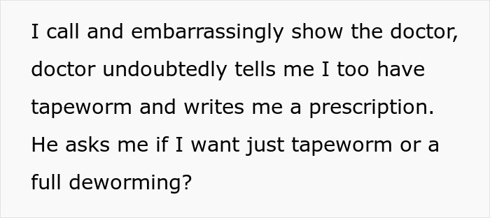 Woman brings home cute senior cat, discovers matching tapeworms, faces unexpected health and financial challenges.