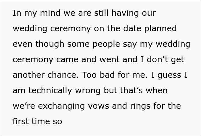 Casal se casa legalmente meses antes da cerimônia de casamento, noiva começa a entrar em pânico pensando que isso vai incomodar os convidados
