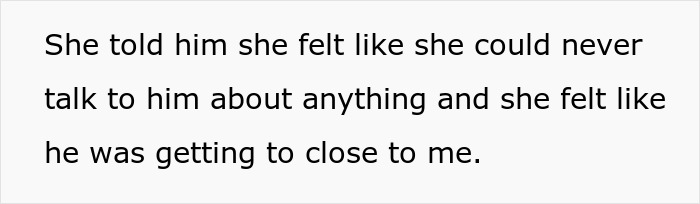 Text overlay revealing details of a disturbing affair: She felt he was getting too close, adding to the affair's exposure.