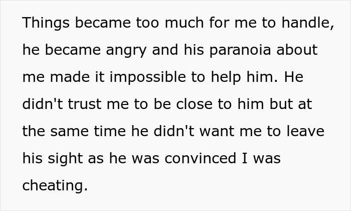 Text about SIL feeding info to unstable ex, while pregnant woman cuts off contact amid growing paranoia and trust issues.