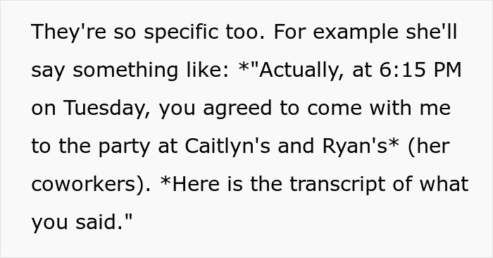 Man feels like a science experiment at home, upset over girlfriend keeping a detailed log of his every word conversation.
