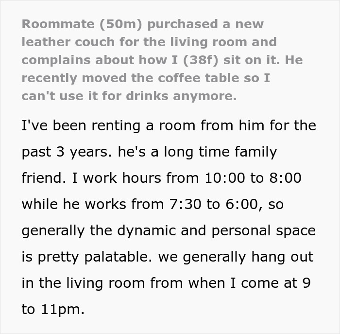 Guy Buys A Fancy Couch With A Side Of Rules, Roomie Feels Like It&rsquo;s A Museum Piece She Can&rsquo;t Touch