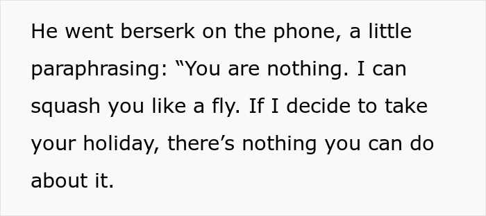 Text from a horrible boss: 