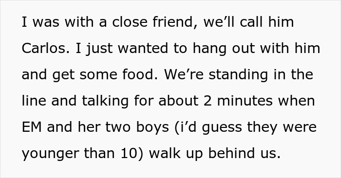 Entitled mom with two young boys expecting random guy to buy her kids food while waiting in line.