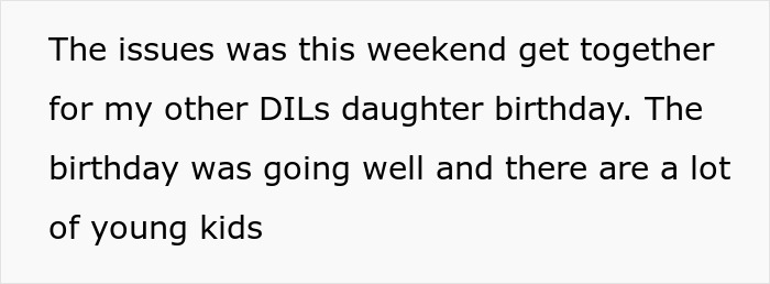 Text describing a family gathering that went wrong; a Heartless MIL scolds DIL for being too sensitive.