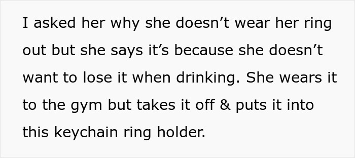 Guy’s Imagination Drives Him Mad As He Spots Fiancée Not Putting On Her Engagement Ring At Clubs Guy’s Imagination Drives Him Mad As He Spots Fiancée Not Putting On Her Engagement Ring At Clubs