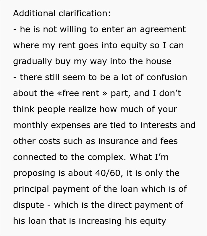 Mulher chamada de sanguessuga quando se recusou a dividir a hipoteca de BF em 50/50 se ela não estiver na escritura