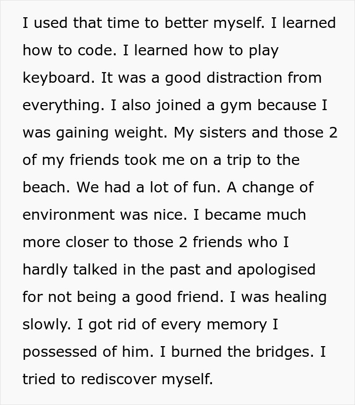 Text about healing and rediscovering self after a best friend&rsquo;s disgusting betrayal over a stupid boy.