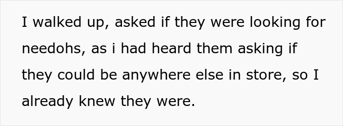 Person confronting another over bulk items in store, leading to a scalper banned and involvement of police officers. Person confronting another over bulk items in store, leading to a scalper banned and involvement of police officers.