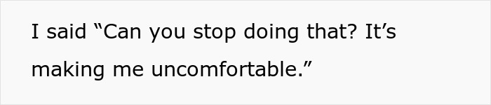 Citação de texto em um fundo branco dizendo que uma senhora pede a um colega de trabalho para parar com a rotina de ohhh, eu sou tão ruim com doces. Citação de texto em um fundo branco dizendo que uma senhora pede a um colega de trabalho para parar com a rotina de ohhh, eu sou tão ruim com doces.