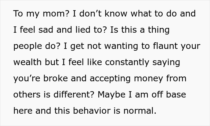 Couple Cry Poor For Years, But Expect Lavish $500 Gifts And Expenses Paid, Sis Finds Out The Truth