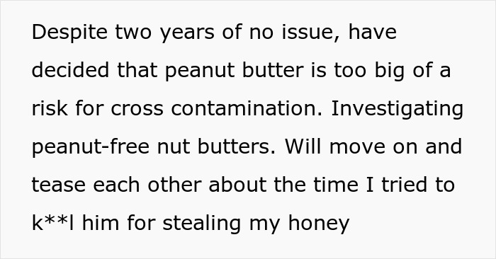 Person Contaminates Honey With Peanuts, Chaos Ensues After Allergic Roommate Decides To Eat It