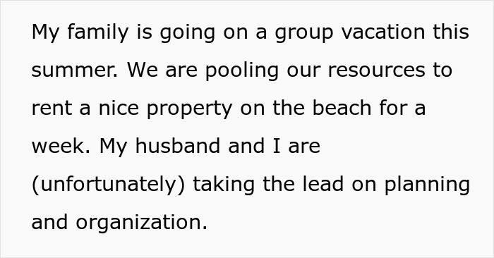Text excerpt about family planning a group vacation, highlighting open affection challenges in polyamorous relationships.