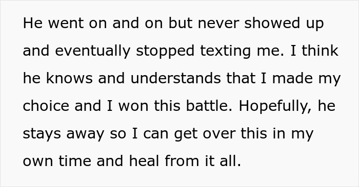Text message from a girlfriend explaining how she made sure her boyfriend ends up with absolutely nobody after planning to leave her.