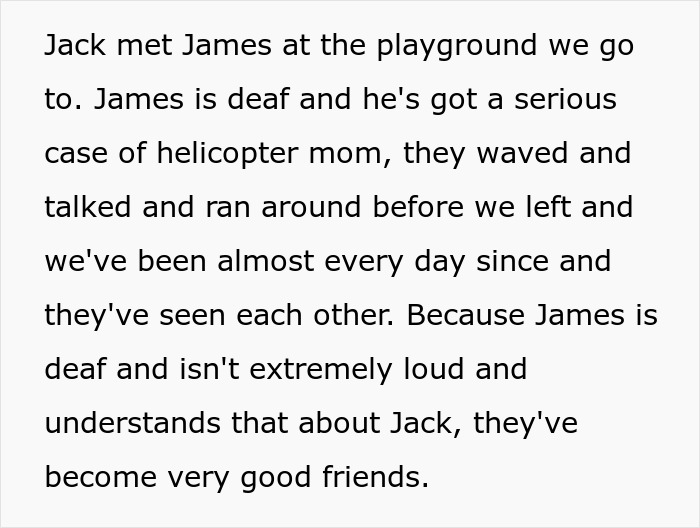 Controlling Mom Enforces Loneliness On Deaf Son Out Of Fear, Gets Called Out By Another Parent