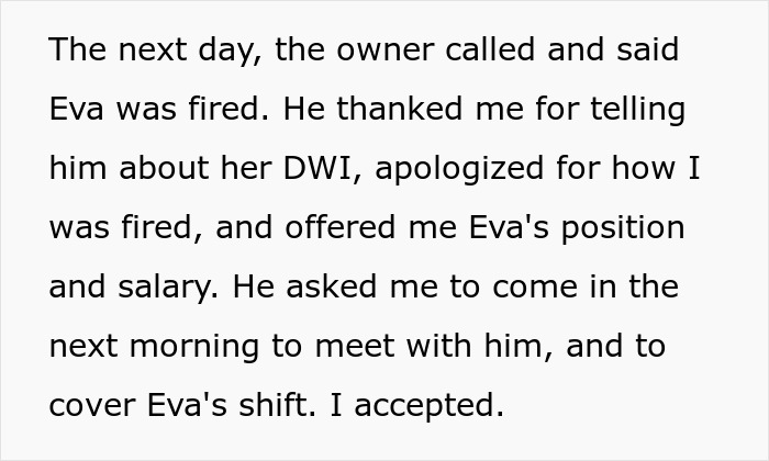 Fired Employee Finds Manager’s Dark Secret, Takes Over Her Job: "Tears Flowing, Begging" Fired Employee Finds Manager’s Dark Secret, Takes Over Her Job: "Tears Flowing, Begging"