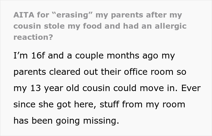 As repetidas mentiras e roubos da prima empurram adolescente para fora da casa dos pais e ela corta todo contato