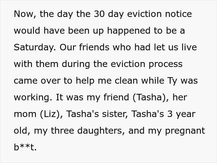 Woman shares a crazy story about her mom involving friends and family helping during an eviction process.