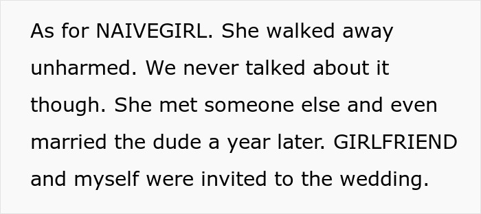 White background with black text describing a wedding invitation. This is a story about a horrible boss and revenge.