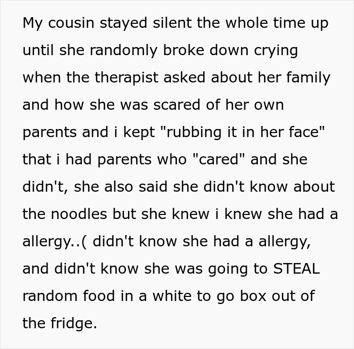 As repetidas mentiras e roubos da prima empurram adolescente para fora da casa dos pais e ela corta todo contato