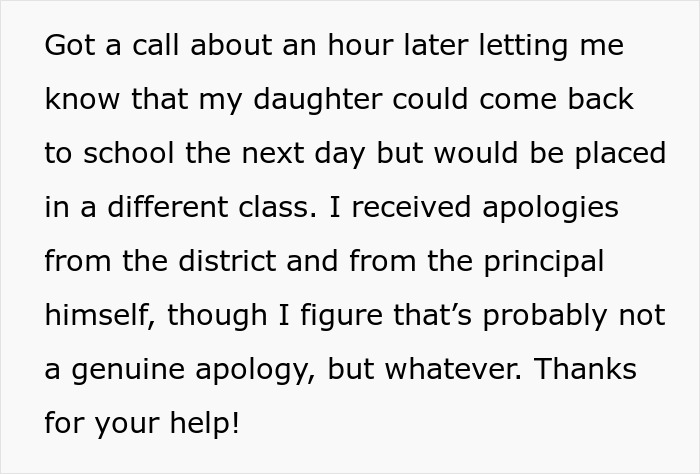 Parent receives call about school suspending daughter due to fear of snakes and being placed in a different class. Parent receives call about school suspending daughter due to fear of snakes and being placed in a different class.