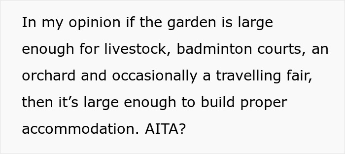 Text discussing a wealthy mom&rsquo;s hypocrisy in seeing house help as family yet making them stay in a shed.