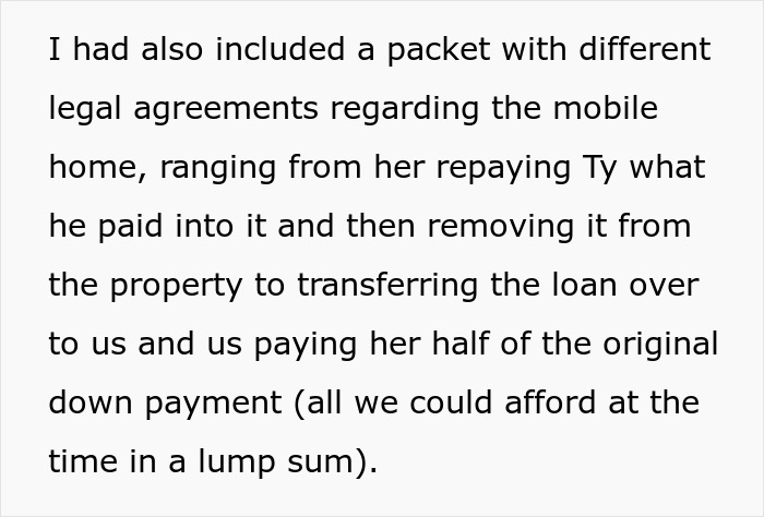 Woman shares a crazy story about her mom involving legal agreements and loan transfers in a complex family situation.