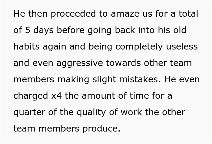 Text excerpt describing a kid’s work performance and mother fired after poor behavior and quality issues at the job. Text excerpt describing a kid’s work performance and mother fired after poor behavior and quality issues at the job.