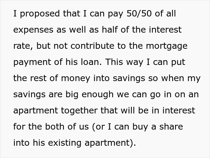 Mulher chamada de sanguessuga quando se recusou a dividir a hipoteca de BF em 50/50 se ela não estiver na escritura