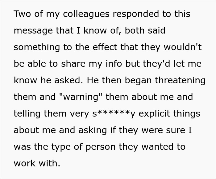 Text message showing threats and stalking behavior as a woman uses comedy to cope with ex-boyfriend&rsquo;s trauma.