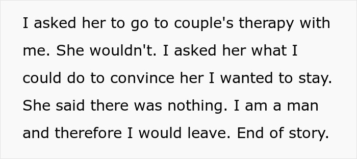 Alt text: Man shares story about wife divorcing him during cancer out of fear he&rsquo;d leave, now seeking a second chance in their relationship.