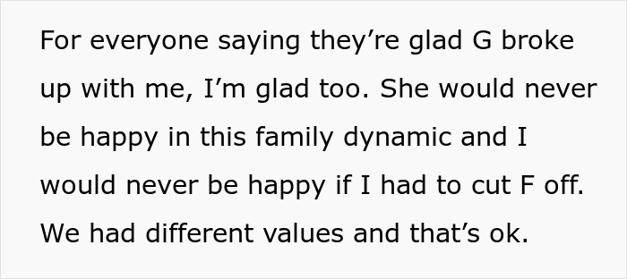Text image showing a woman explaining why she broke up after seeing how close his female friend is to his family. Text image showing a woman explaining why she broke up after seeing how close his female friend is to his family.