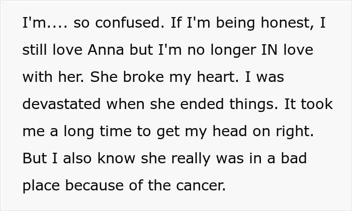 Text about a wife divorcing her husband during cancer fears, now asking for a second chance.
