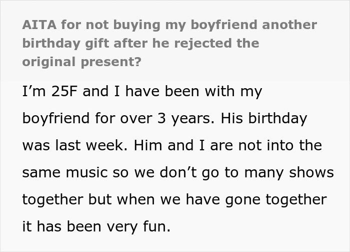 Woman Buys Concert Tickets For BF’s Birthday Because He “Loves Bands”, His Reaction Makes Her Cry