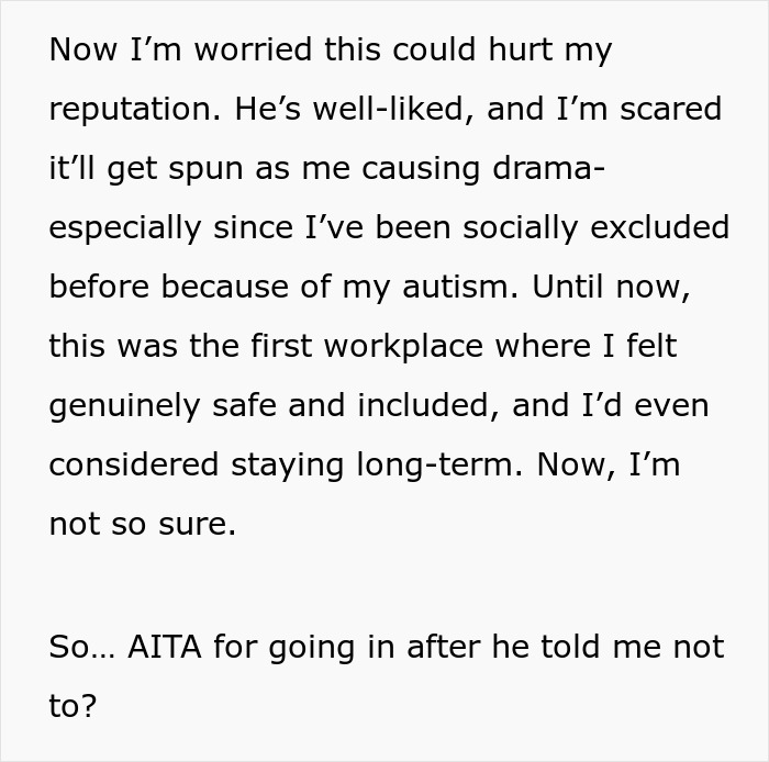 Guy Berates Employee Over Nothing, Then Acts All "Nice" When Employee Says They Are Autistic