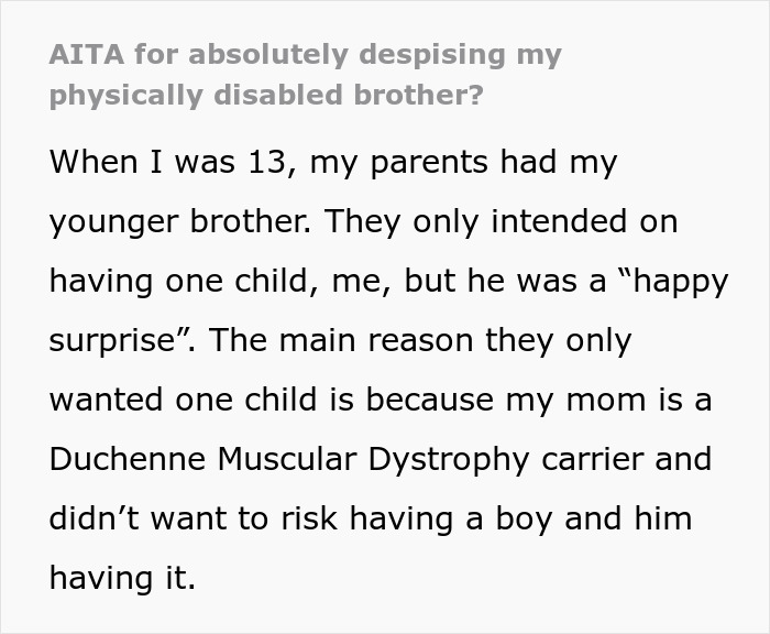 The Internet Calls Out This College Student After She Reveals Why She Hates Her Disabled Brother