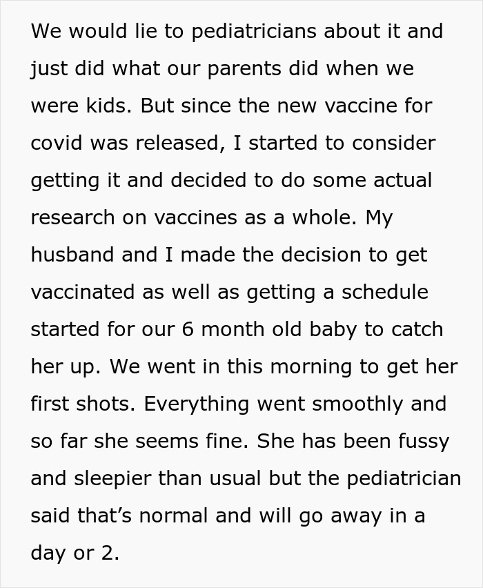 Text about mom&rsquo;s creepy behavior leaving woman shocked and trembling, questioning if she is psychotic with her baby.