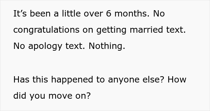 Best Friend Skips Wedding Because She's "Not Feeling Well," Breaks Bride's Heart