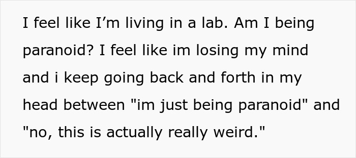 Alt text: Man feeling like a science experiment in his own home, struggling with paranoia and confusion over constant observation.