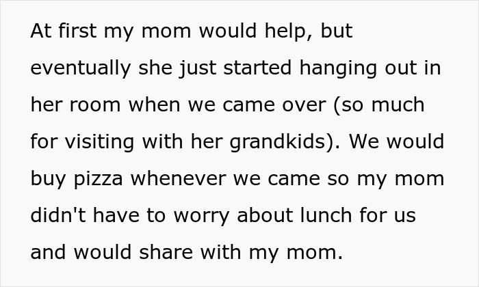 Text describing a woman’s story about her mom’s behavior that sounds like a soap opera drama.