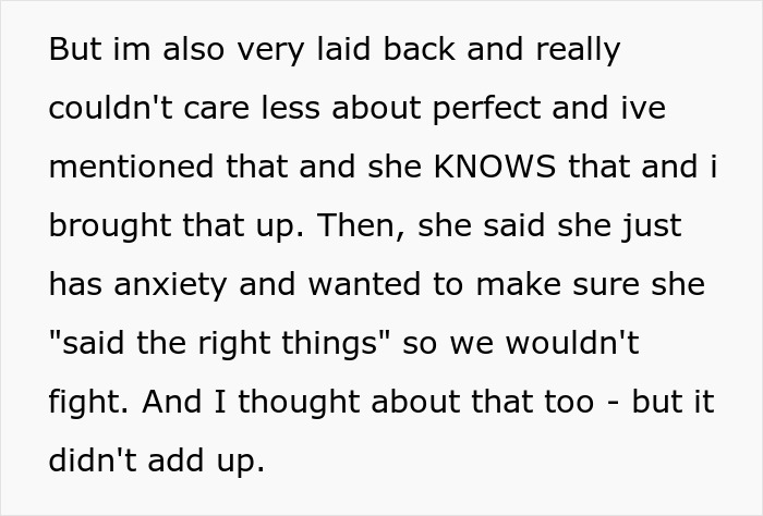 Text excerpt about guy feeling like a science experiment at home and girlfriend keeping a detailed log of his words.